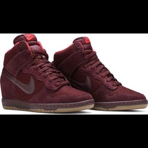 Nike Dunk Sky Hi Essential in Deep Burgundy/Red